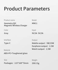 Qi2 3-in-1 Wireless Charger with Auto-Rotating Dock for IPhone 16/15/14 Pro Max, AirPods, and IWatch Fast Charging