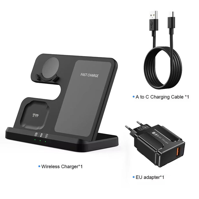 3 in 1 Wireless Charger Stand for Samsung Galaxy S24 S23 Ultra Note Qi Fast Charging Dock Station Watch 7 6 5Pro Holder Buds Pro