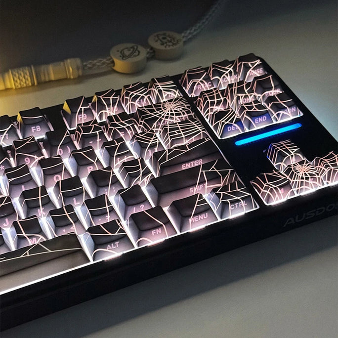 Spider Web Keycaps – 129 Keys | Cherry Profile | Side-Engraved