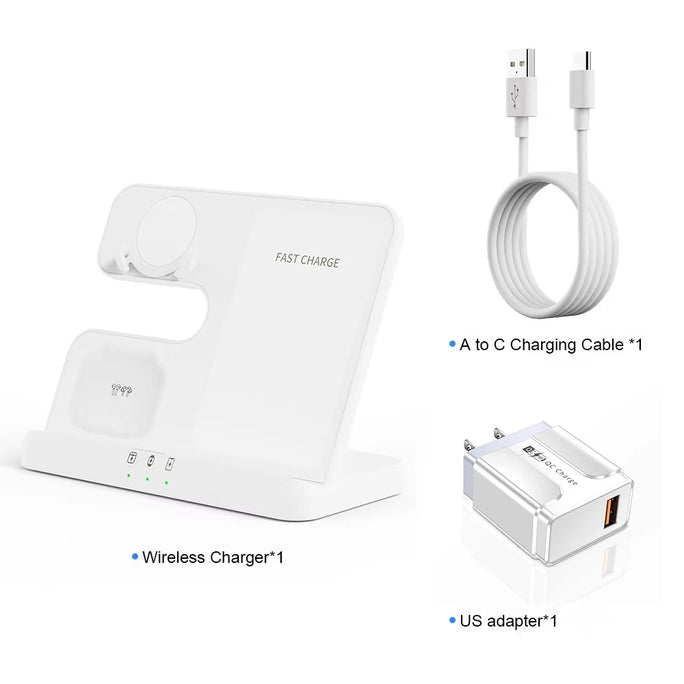 3 in 1 Wireless Charger Stand for Samsung Galaxy S24 S23 Ultra Note Qi Fast Charging Dock Station Watch 7 6 5Pro Holder Buds Pro