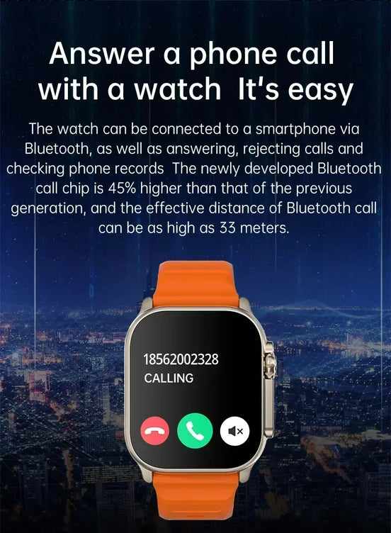 Original T800 Ultra Smart Watch 2024 49mm Men Women Bluetooth Call BT Music Sport Wireless Charging Smartwatch For Android IOS