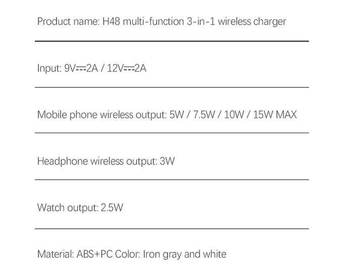 Magnetic Wireless Charger 3 in 1 for Apple Device Portable 15W Fast Charging Station for iPhone 14 13 12 Pro iWatch 8 7 Airpods