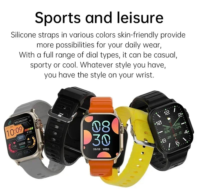 Original T800 Ultra Smart Watch 2024 49mm Men Women Bluetooth Call BT Music Sport Wireless Charging Smartwatch For Android IOS