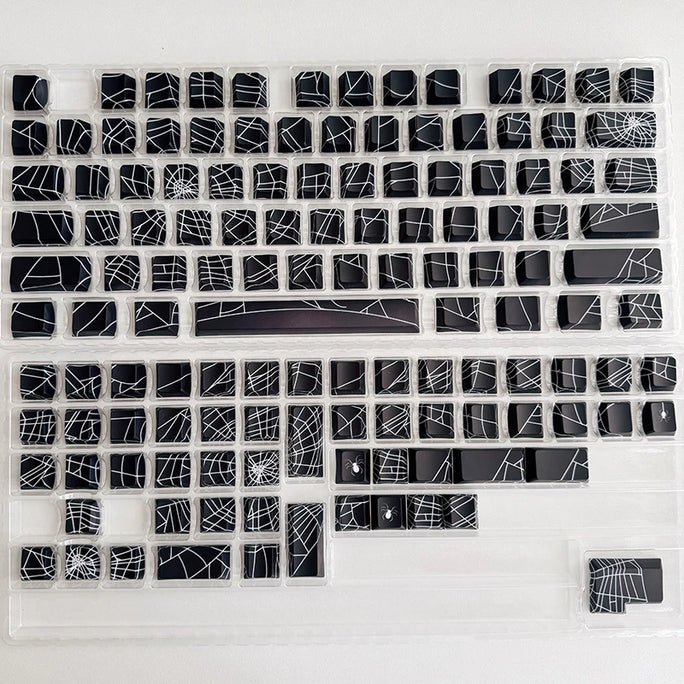 Spider Web Keycaps – 129 Keys | Cherry Profile | Side-Engraved