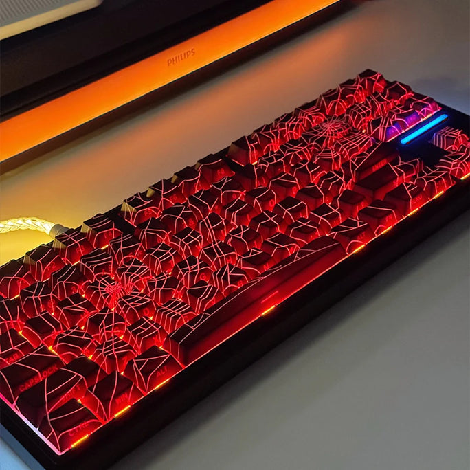 Spider Web Keycaps – 129 Keys | Cherry Profile | Side-Engraved