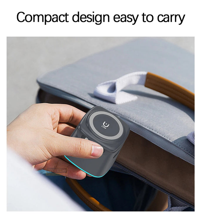 Magnetic Wireless Charger 3 in 1 for Apple Device Portable 15W Fast Charging Station for iPhone 14 13 12 Pro iWatch 8 7 Airpods