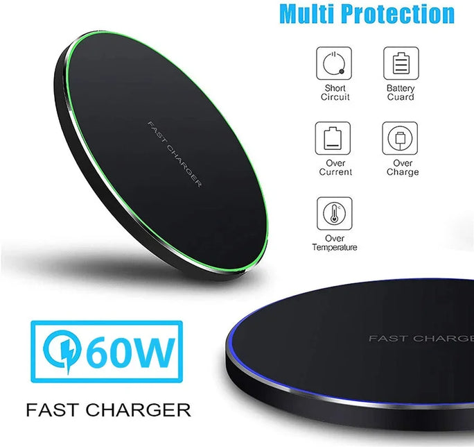 Wireless Charger USB C Fast Charging Pad Station Quick Charge QC 3.0 For iPhone 14 13 12 11 XS XR X 8 Samsung S22 S21 S20 S9