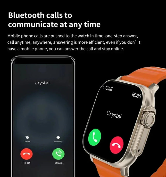 Original T800 Ultra Smart Watch 2024 49mm Men Women Bluetooth Call BT Music Sport Wireless Charging Smartwatch For Android IOS