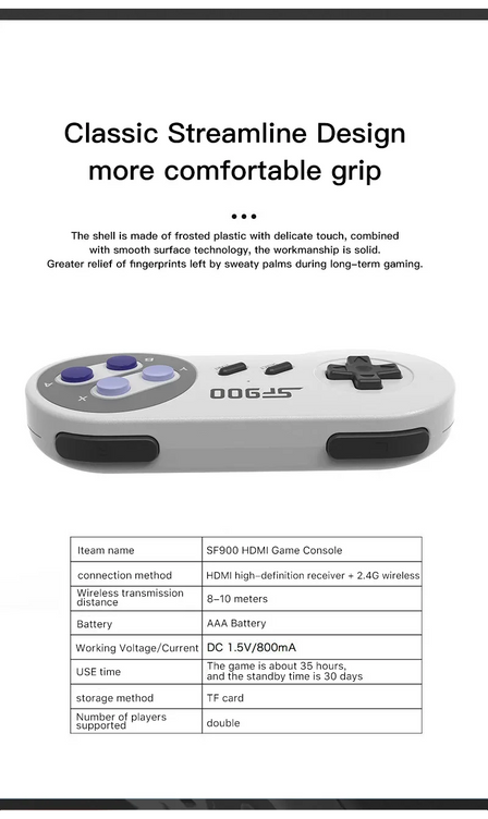 SF900 retro console built-in 5000 games SNES wireless video game console HDMI compatible HD playback console