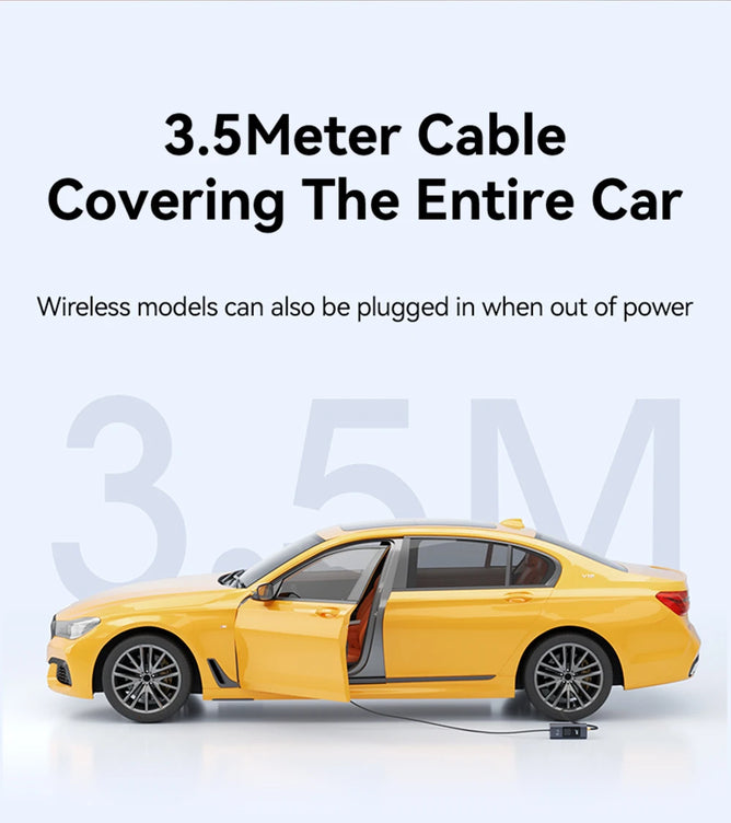 Joyroom Portable Car Air Pump 30W Double Cylinder Car Tire Inflator Wireless Electric Motorcycle Inflatable Pump For Car Bike