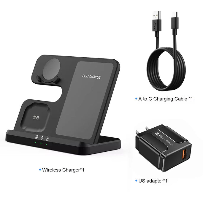 3 in 1 Wireless Charger Stand for Samsung Galaxy S24 S23 Ultra Note Qi Fast Charging Dock Station Watch 7 6 5Pro Holder Buds Pro