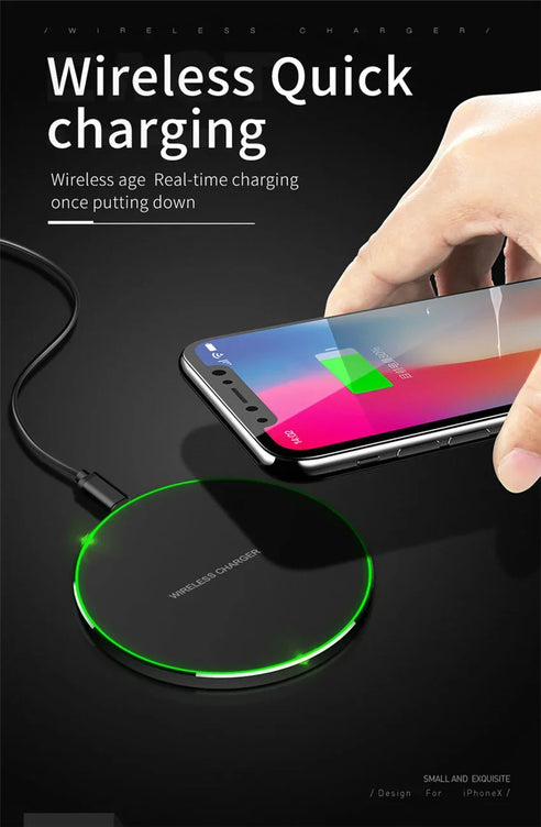 Wireless Charger USB C Fast Charging Pad Station Quick Charge QC 3.0 For iPhone 14 13 12 11 XS XR X 8 Samsung S22 S21 S20 S9