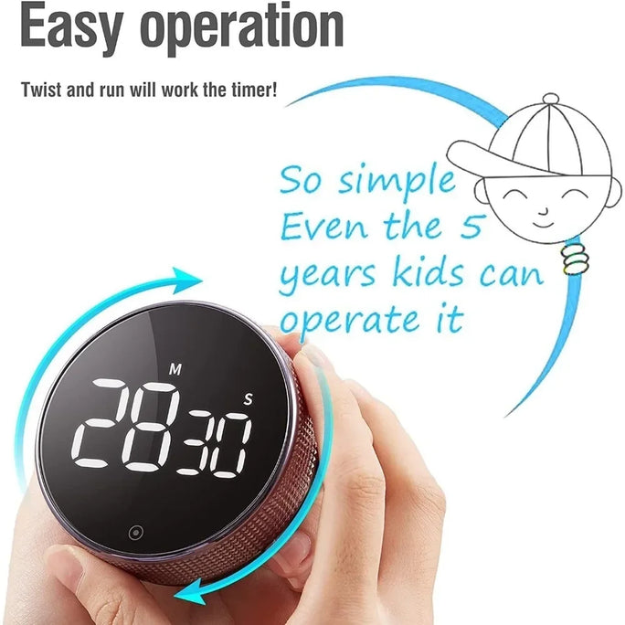 1/2pcs Digital Kitchen Timers Visual timers Large LED Display Magnetic Countdown Countup Timer for Classroom Cooking Fitness