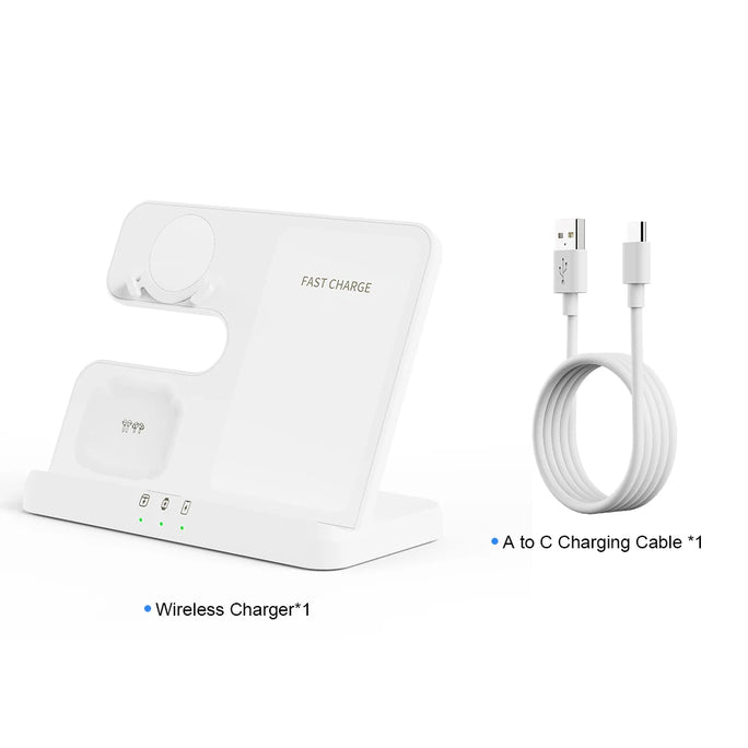 3 in 1 Wireless Charger Stand for Samsung Galaxy S24 S23 Ultra Note Qi Fast Charging Dock Station Watch 7 6 5Pro Holder Buds Pro