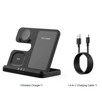 3 in 1 Wireless Charger Stand for Samsung Galaxy S24 S23 Ultra Note Qi Fast Charging Dock Station Watch 7 6 5Pro Holder Buds Pro